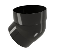 Изображение товара Колено трубы 45 град. ПВХ GL черное (RAL 9005)