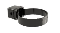 Изображение товара Хомут трубы Kliker ПВХ GL Premium черный (и.уп.) (RAL 9005)
