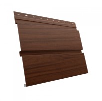 Изображение товара Металлический сайдинг Квадро Брус Print Elite Choco Wood